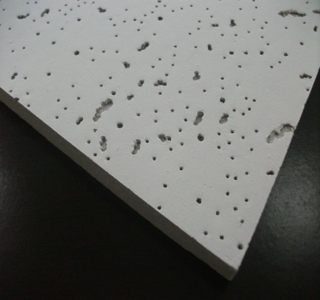595mm Tegular Edge Mineral Fiber Ceiling Tiles Acoustic Fire-proof Ceiling Boards