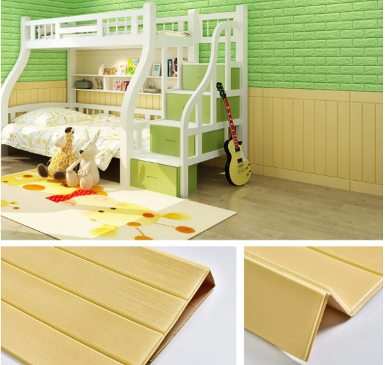 Modern Designs Eco-friendly Kids Home Decor Self-adhesive Panel Wall Coating 3D Brick Wallpaper