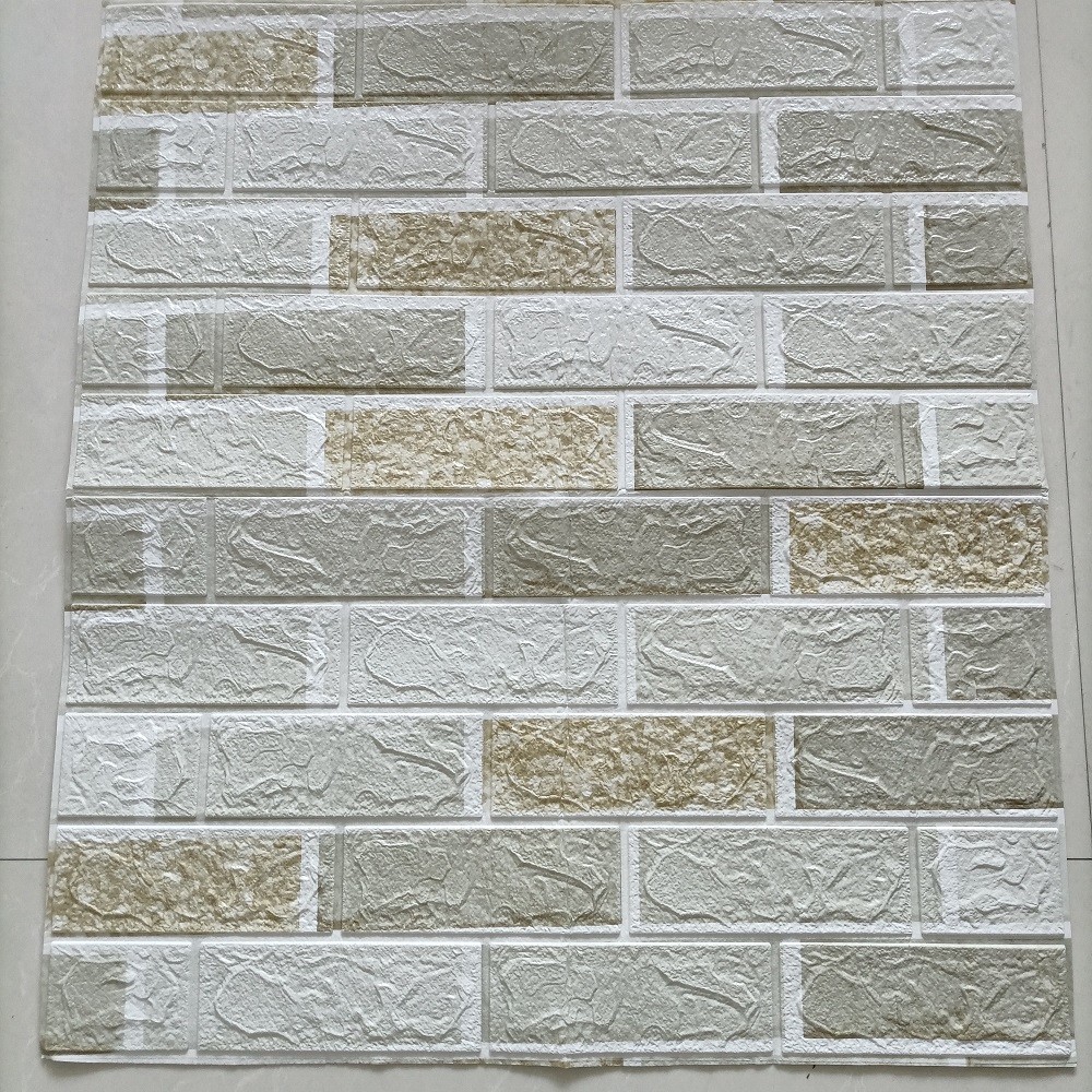 New Style 3d Foam Wall Tile Decor Design 3d Brick PE Foam Wallpaper Wall Panel Sticker