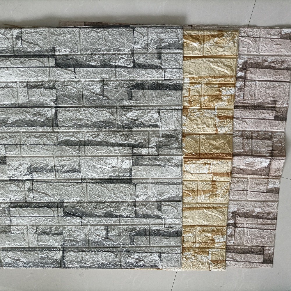 New Style 3d Foam Wall Tile Decor Design 3d Brick PE Foam Wallpaper Wall Panel Sticker