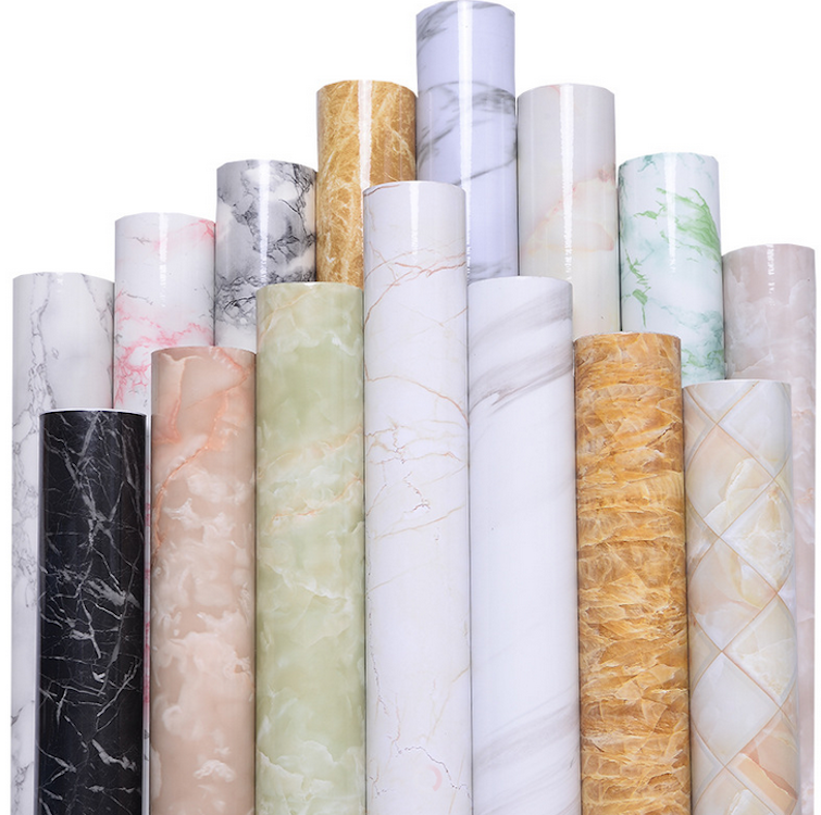 Marble PVC Adhesive Vinyl Waterproof  Wallpaper Kitchen Wallpaper
