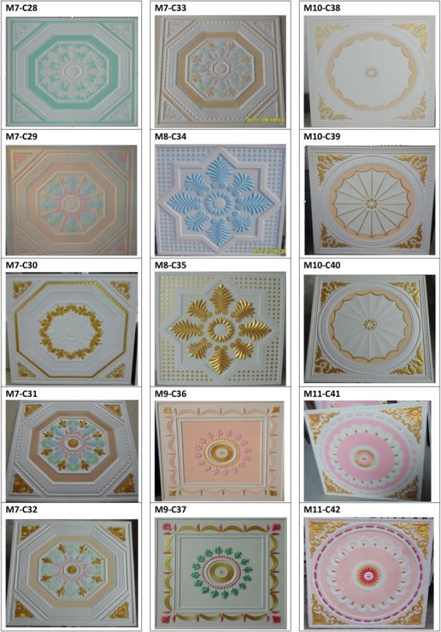 Colorful Gypsum Ceiling Tiles/GRG Gypsum Ceiling Board(图4)