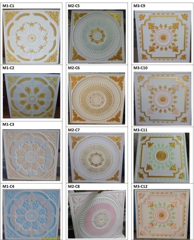 Colorful Gypsum Ceiling Tiles/GRG Gypsum Ceiling Board(图3)