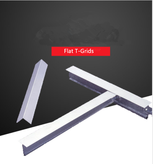False Ceiling Grid Flat tee bar T bar steel t shaped ceiling keel(图1)