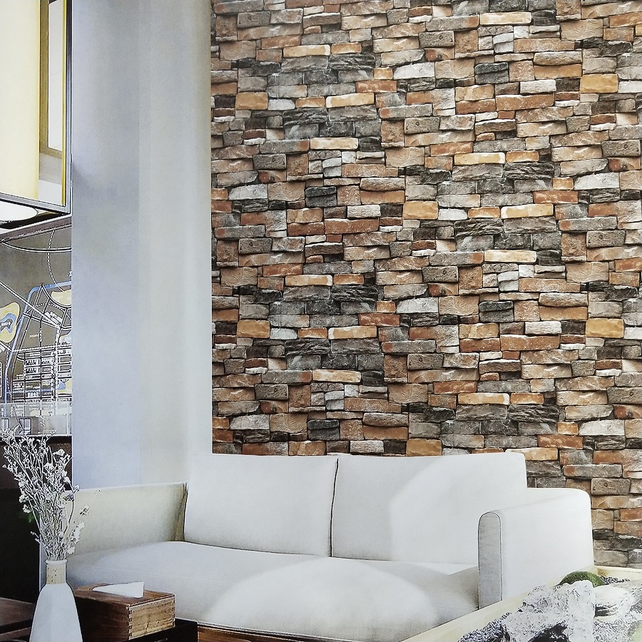 PVC brick pattern waterproof wallpaper(图7)