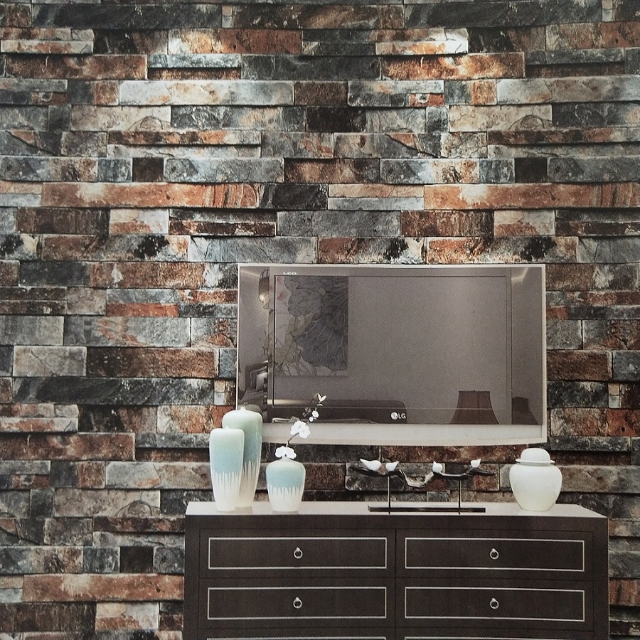 PVC brick pattern waterproof wallpaper(图3)